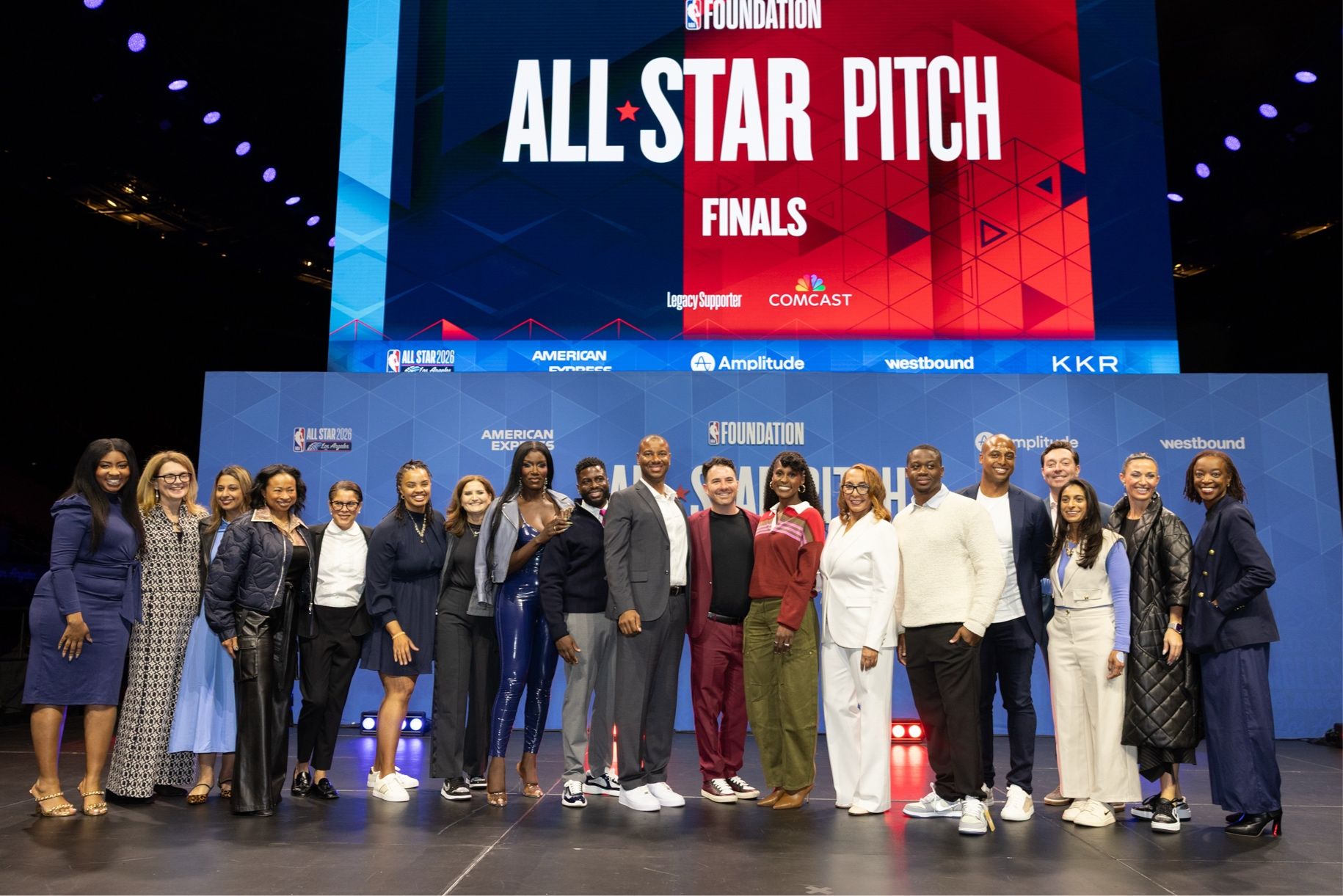 Nikki Lasley at the NBA Foundation All-Star Pitch Finals
