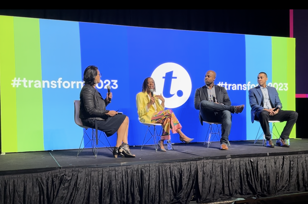 Nikki Lasley on the Creating Psychological Safety in Distributed Teams panel at Transform 2023